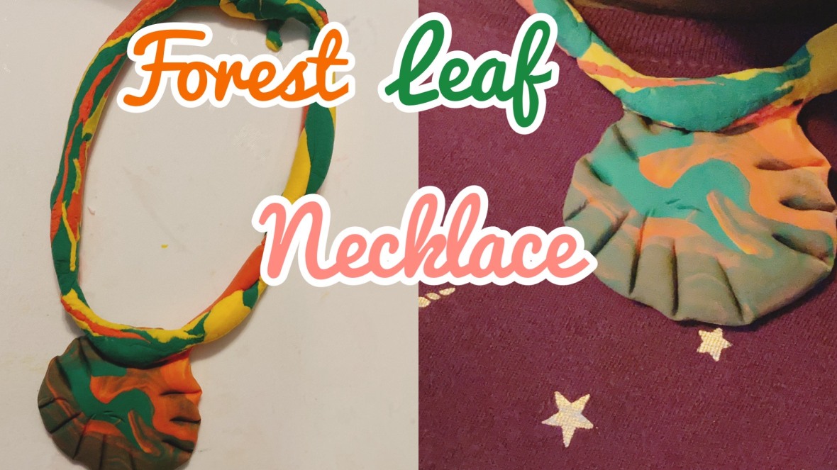 Making a necklace with soft clay